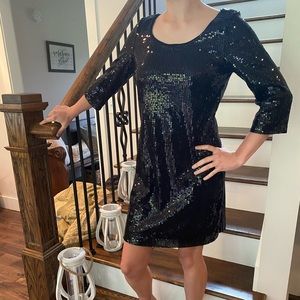 White House Black Market Bodycon sequin dress with sleeves Homecoming prom